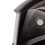 Close-up of a black welding helmet showing side controls and a clear viewing area.
